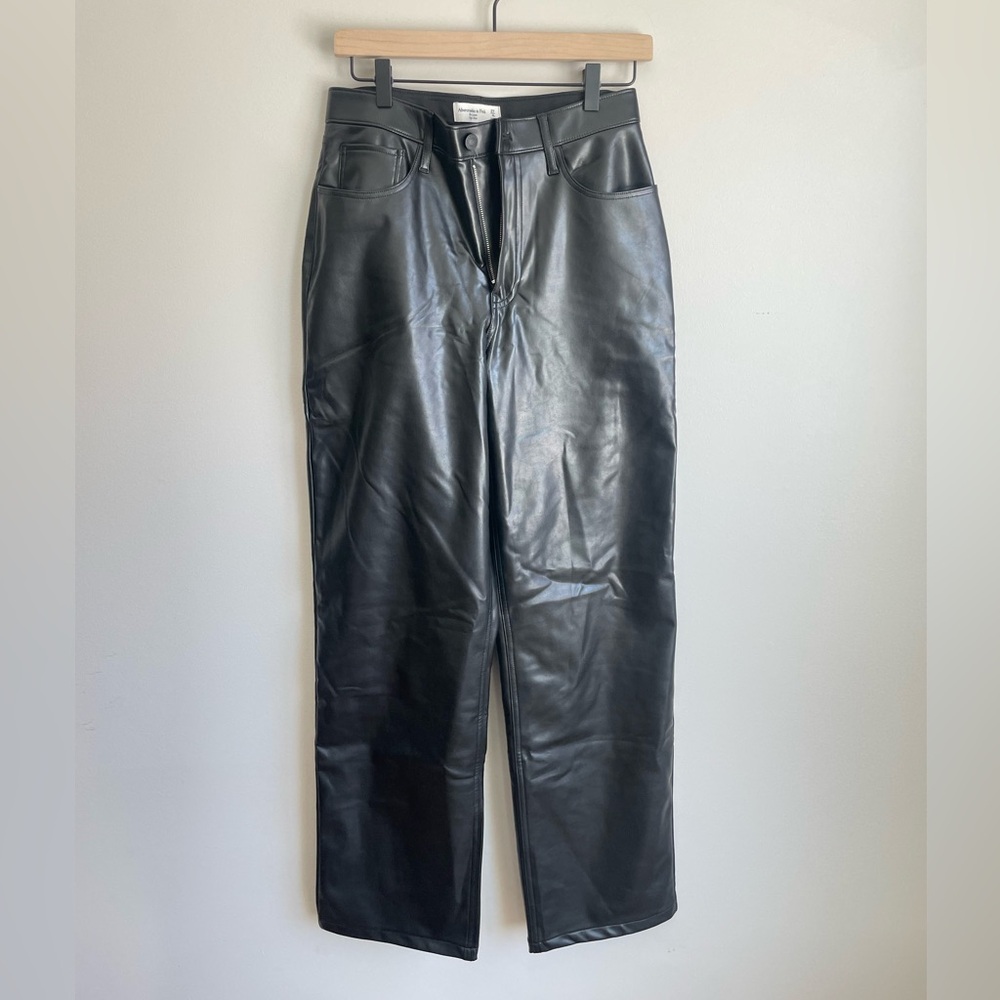 Abercrombie and Fitch The Loose High Rise Leather Pant